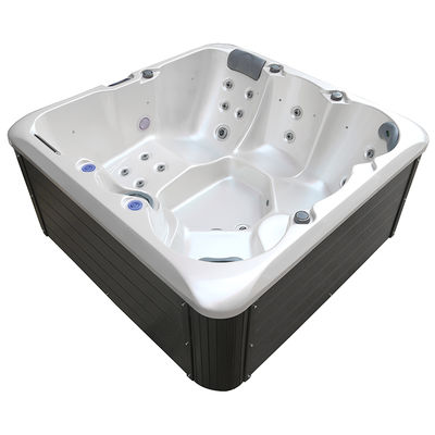 Modern Design American Acrylic Freestanding Hot Tub with 5 Years Warranty and 1900x1900x800mm Size for 4 Seats + 1 Lounger