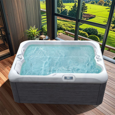 2-3 Person Acrylic Hot Tub with 25 Jets and 2.5HP Pump for Outdoor Luxury Massage