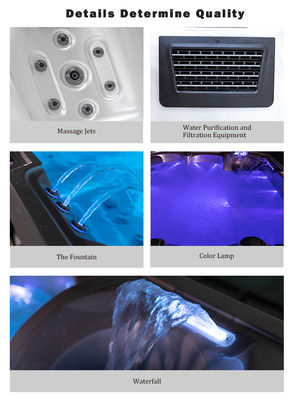 Europe Design Modern Hot Tub with 33 Nozzles Air and Water Massage Jets for 5-6 People