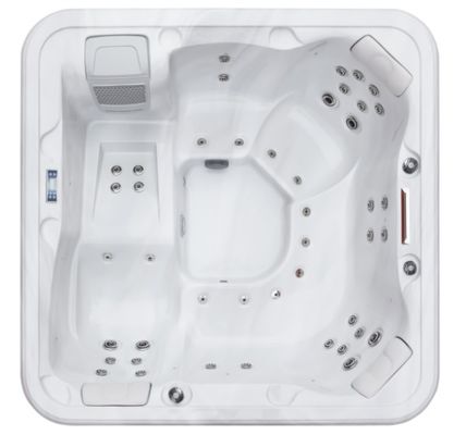 Freestanding Whirlpool Spa Hot Tub with 34 Jets and 6 Person Capacity for Hydrotherapy Massage