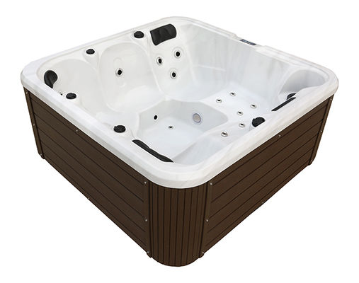 Large 2m Modern Freestanding Hot Tub with 3KW Heater and 27 Total Jets for Hotel Villa Outdoor Use