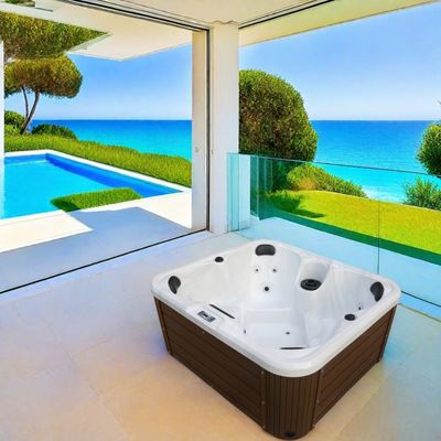 Small Outdoor Hot Tub with 750L Water Capacity and 2.0HP Massage Pump