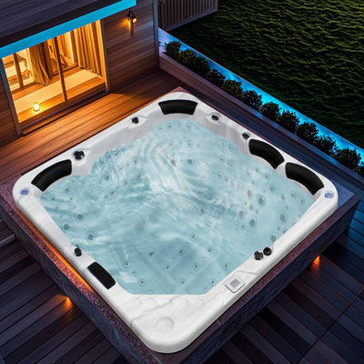Outdoor Hydrotherapy Spa Pool Air Jets Massage Whirlpool Hot Tubs With Led Light