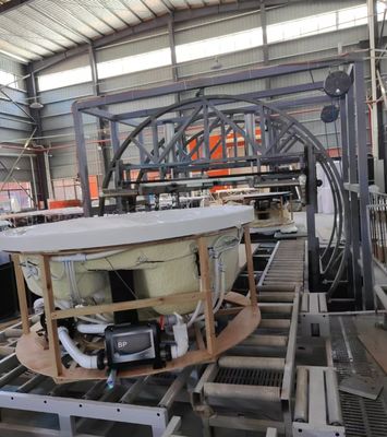 Freestanding 5-6 Person Hydrotherapy Soaking Hottub 2-Level Step