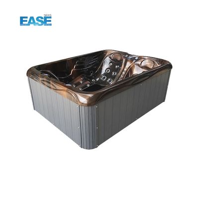 1pc LED Light Rectangle 350kg 3KW 220V Hot Tub With 1pc Circulation Pump And Chiller