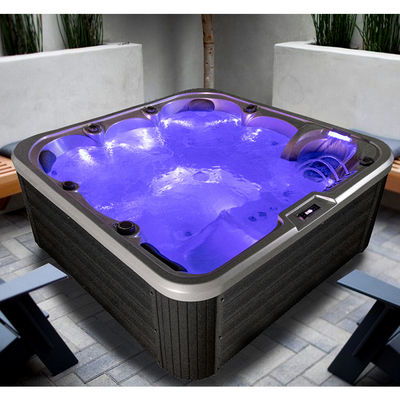 Outdoor Acrylic Marble White Spa Hot Tub For 6 Person High Durability